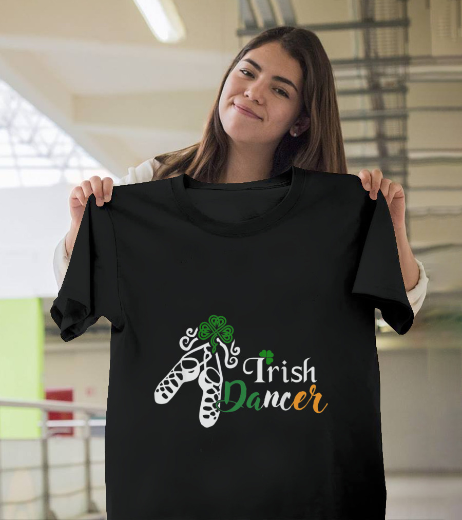 Irish Dancer Soft Shoes Shamrock T-Shirt
