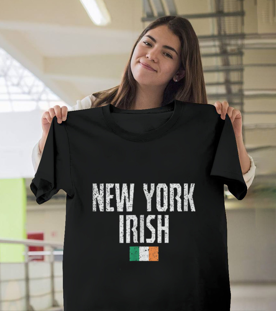 New York Irish with Irish Flag T-Shirt
