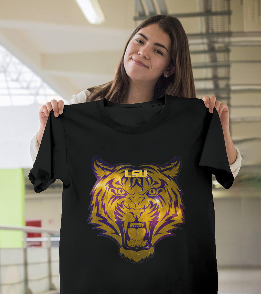 LSU Tigers Galaxy Tiger Face T-Shirt