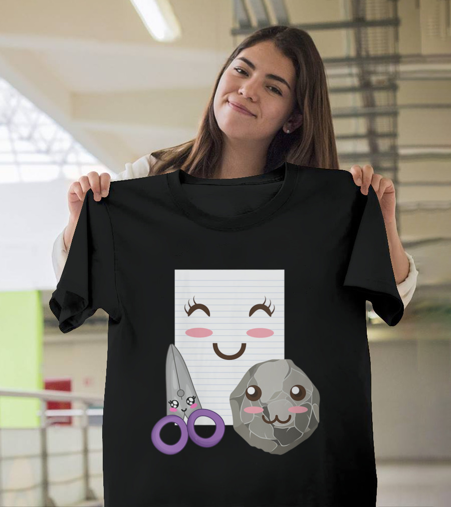 Rock Paper Scissors Kawaii Cute Group Costume Idea T-Shirt