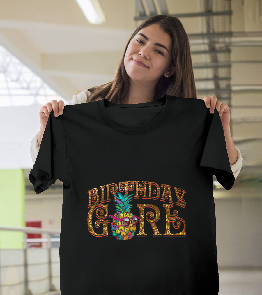 Birthday Girl Pineapple Pi Crunch Gold T-Shirt