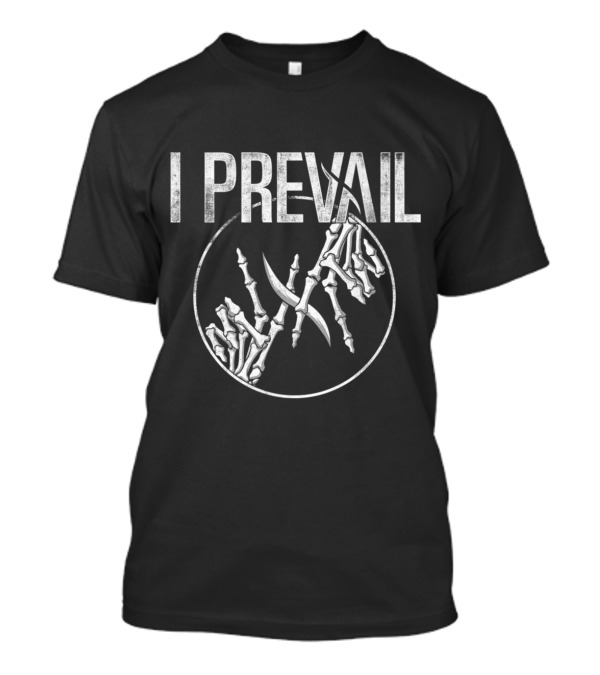 I Prevail Skeleton Hands Crossed Circle T-Shirt