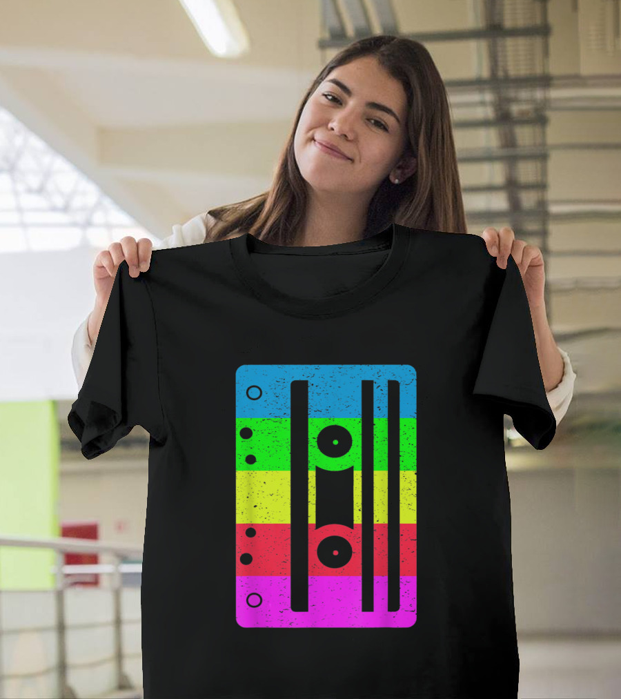 Cassette Tape Rainbow Stripes for Lovers T-Shirt