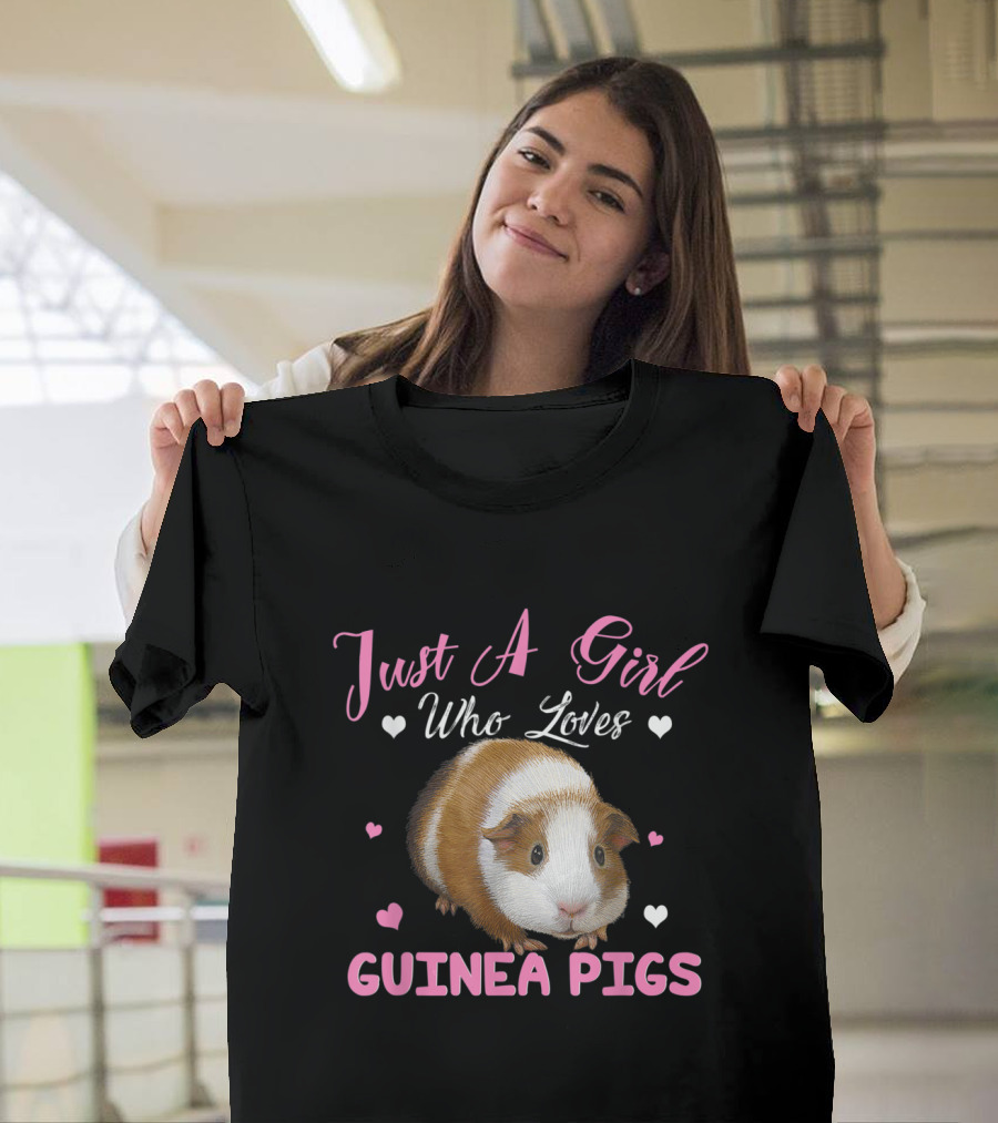 Just A Girl Who Loves Guinea Pigs Hearts T-Shirt