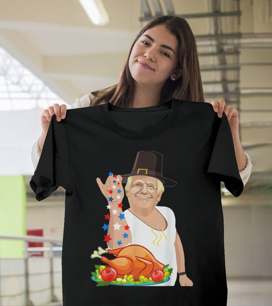 MAKE THANKSGIVING GREAT AGAIN Trump Turkey Pilgrim Star Sprinkle T-Shirt