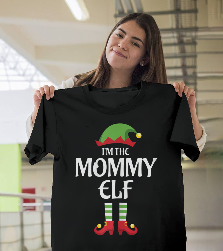 I'm The Mommy Elf Family Matching Group Christmas Costume T-Shirt