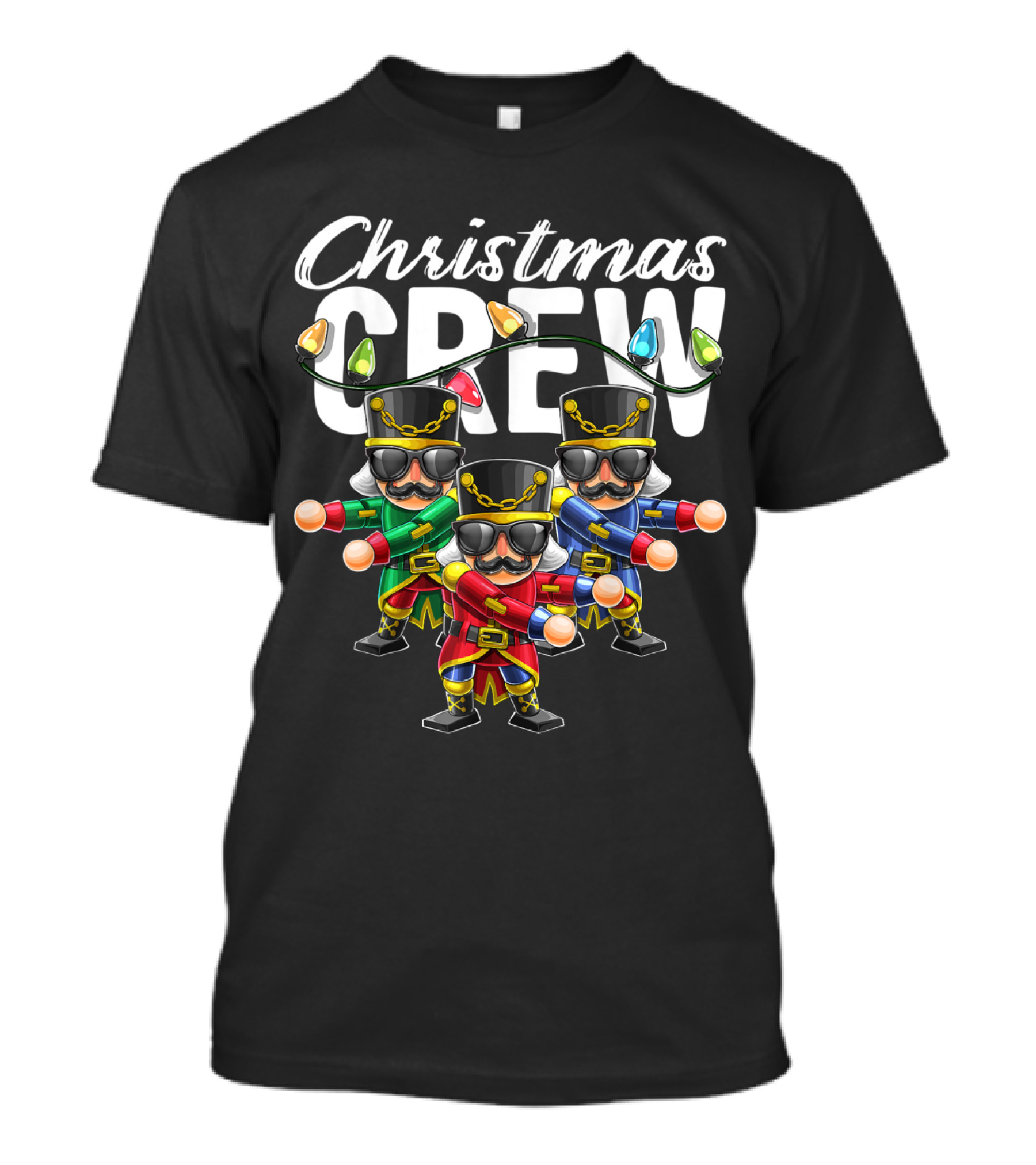 Christmas Crew Flossing Nutcracker Dancing Lights T-Shirt
