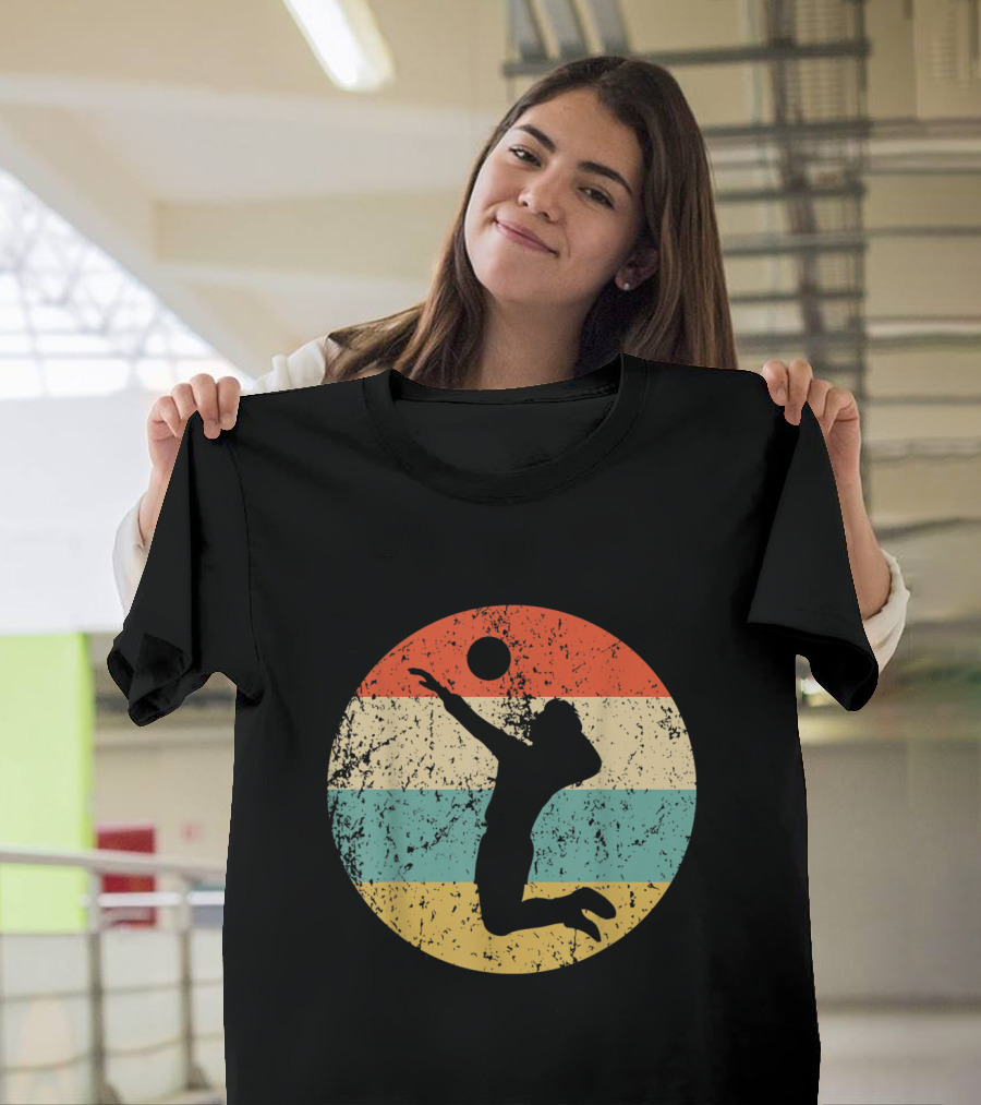 Vintage Volleyball Player Retro T-Shirt