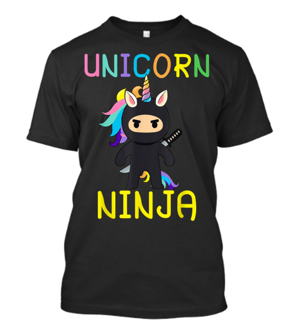 Unicorn Ninja Cute Rainbow Fighter Lover T-Shirt
