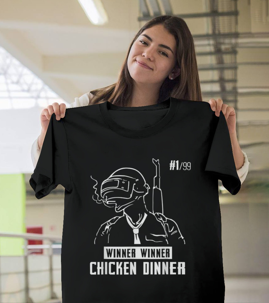 Winner Winner Chicken Dinner PUBG Helmet #1/99 T-Shirt