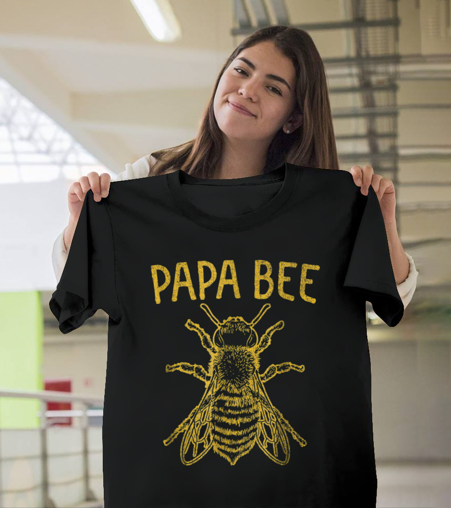 Papa Bee Mens Dad Father Keeper Apiarist Hive T-Shirt