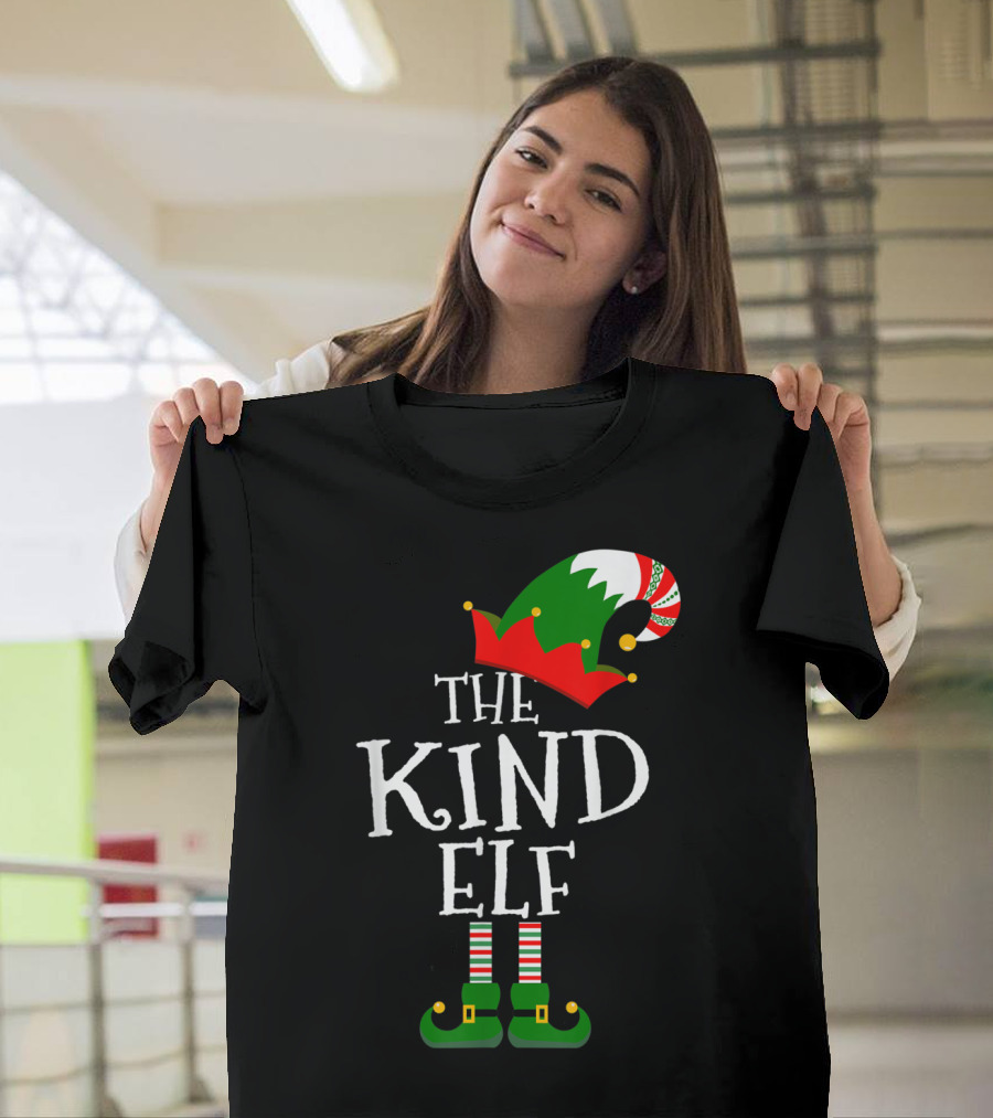 Funny The Kind Elf Holiday Matching Family Group T-Shirt