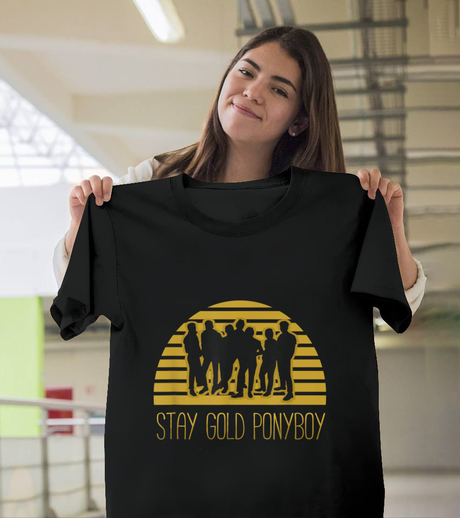 Stay Gold Ponyboy Silhouette Group Golden Sunset T-Shirt