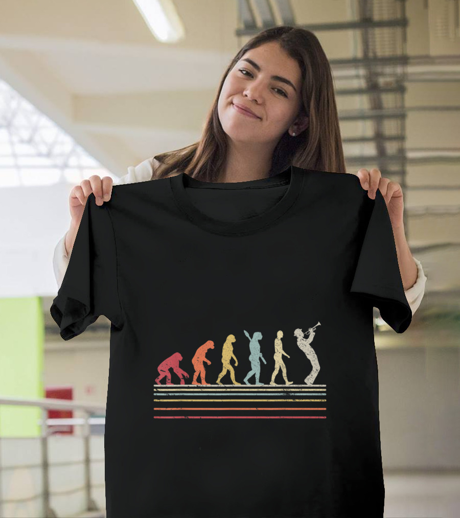 Trumpet Evolution for Trumpet Player Evolution of Musician T-Shirt