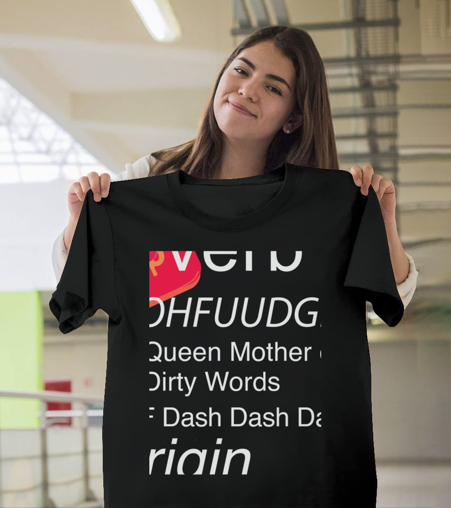 Funny Christmas Fudge Definition Leg Lamp Fragile Queen Mother of Dirty Words T-Shirt