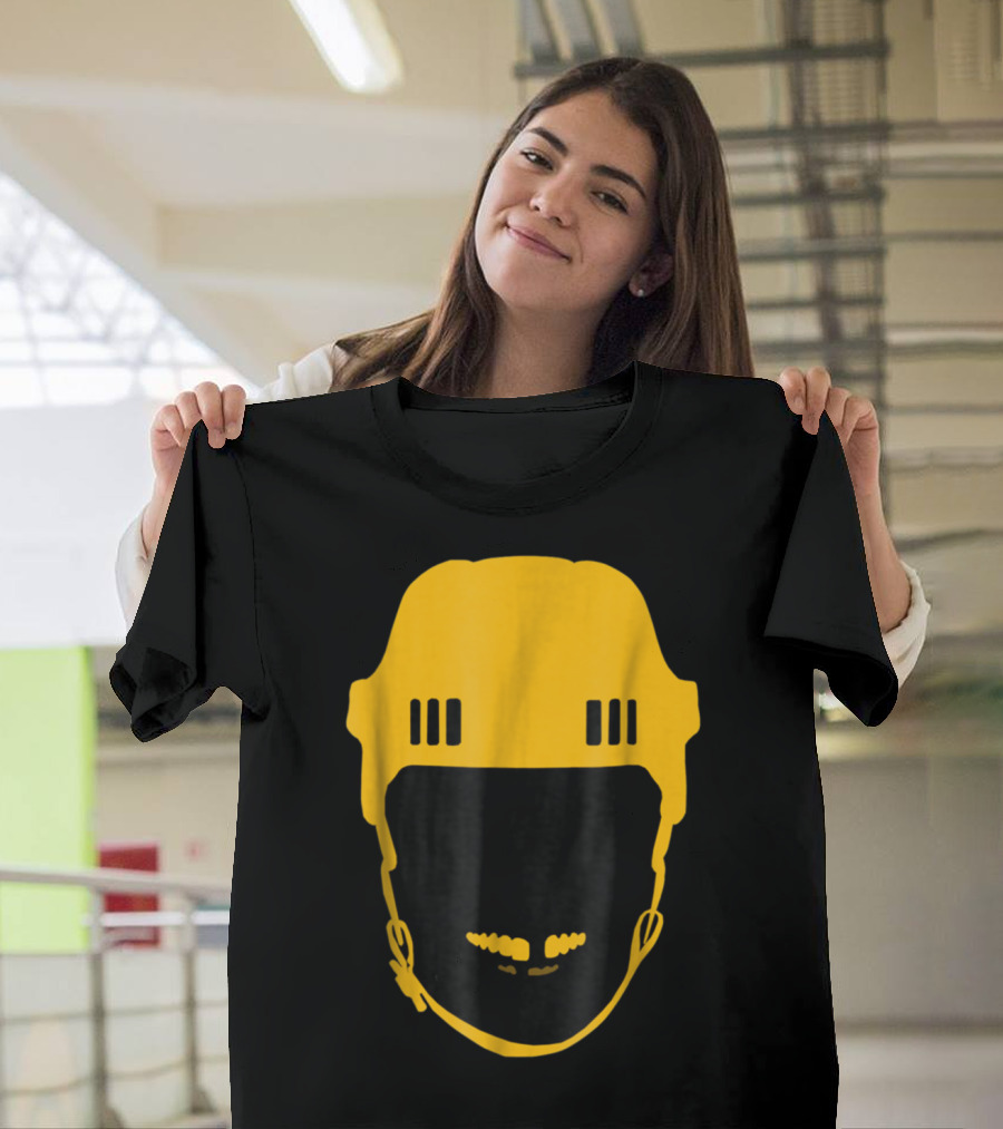 Spittin Chiclets Hockey Helmet Icon with Toothless Grin T-Shirt