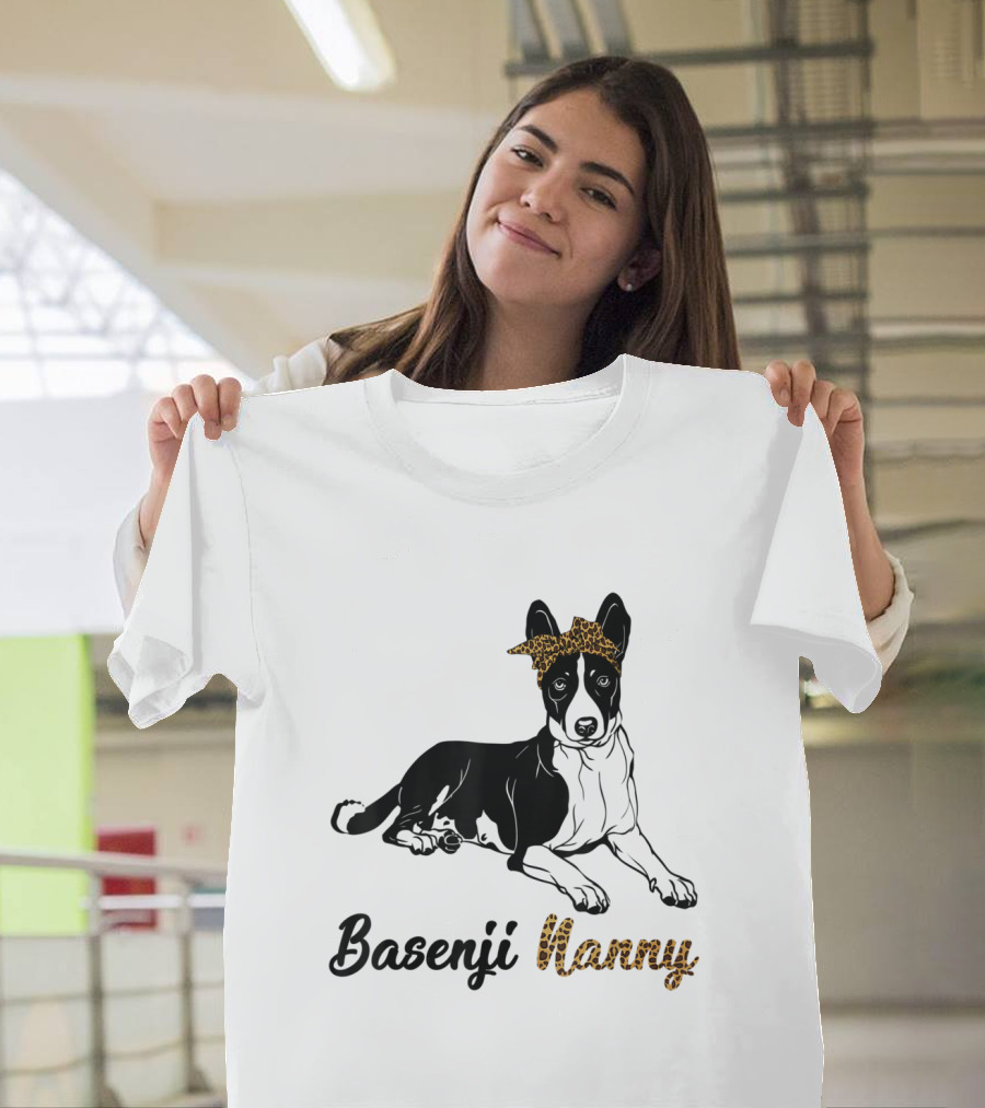 Basenji Nanny Leopard Bandana Puppy T-Shirt