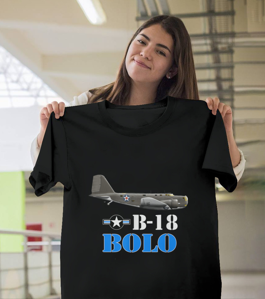 B-18 Bolo Airplane with Star Emblem T-Shirt