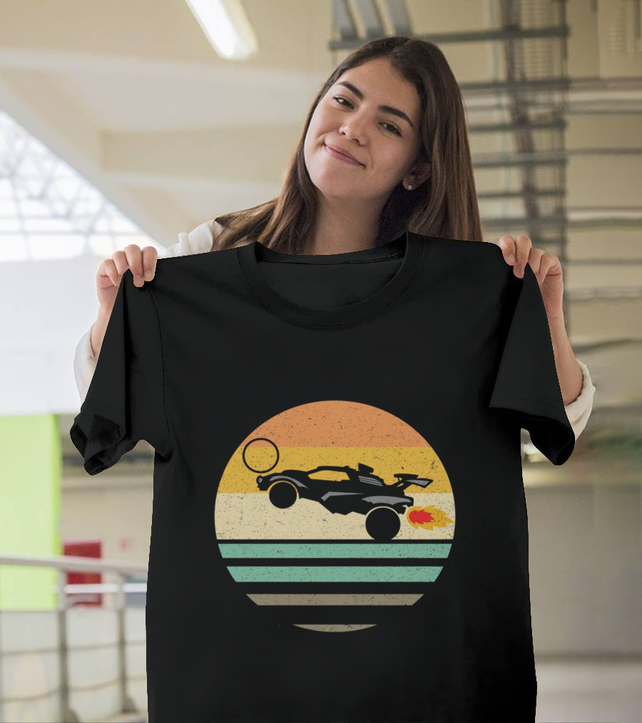 Octane Rocket League Soccer Car Sunset T-Shirt