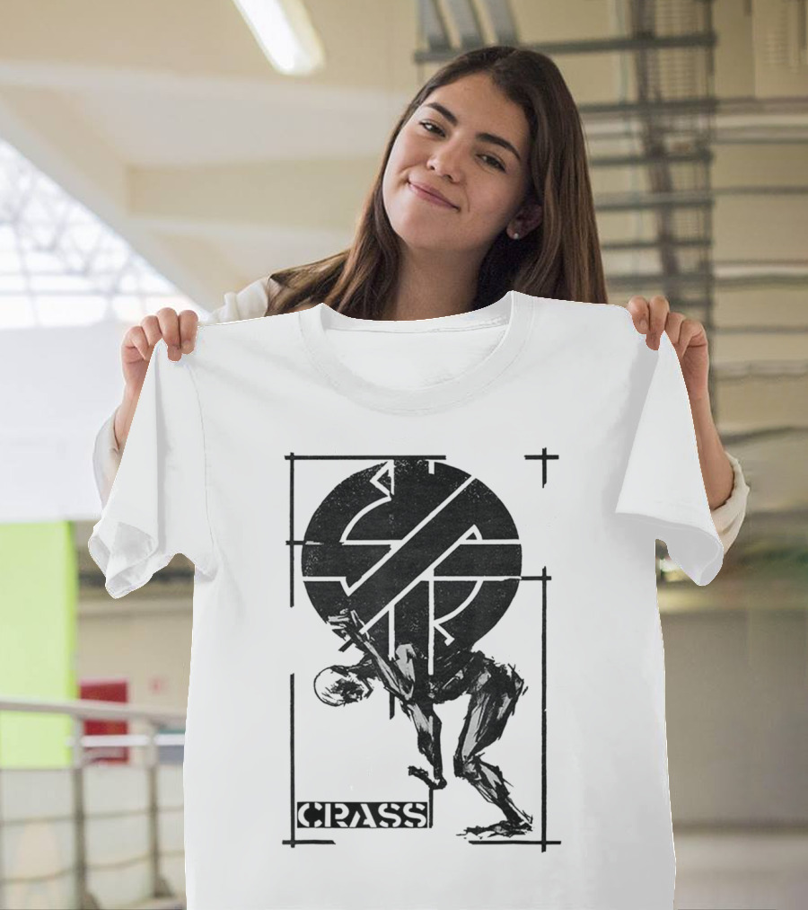 Crass Punk Anarchy Symbol British Street Punk Graffiti T-Shirt