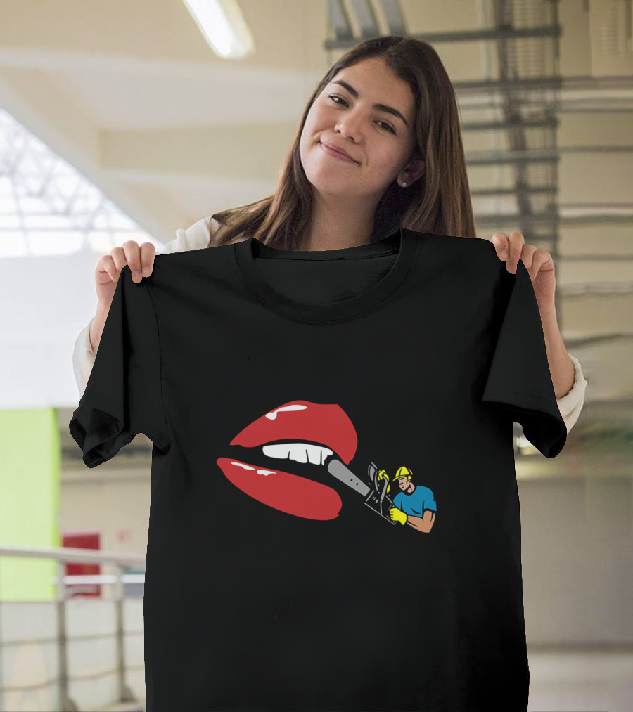 Fatal Dentistry Giant Lips Construction Worker Interaction T-Shirt