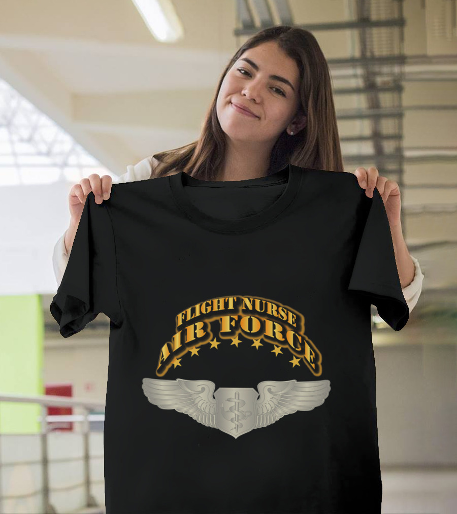 Flight Nurse Air Force Wings Emblem T-Shirt