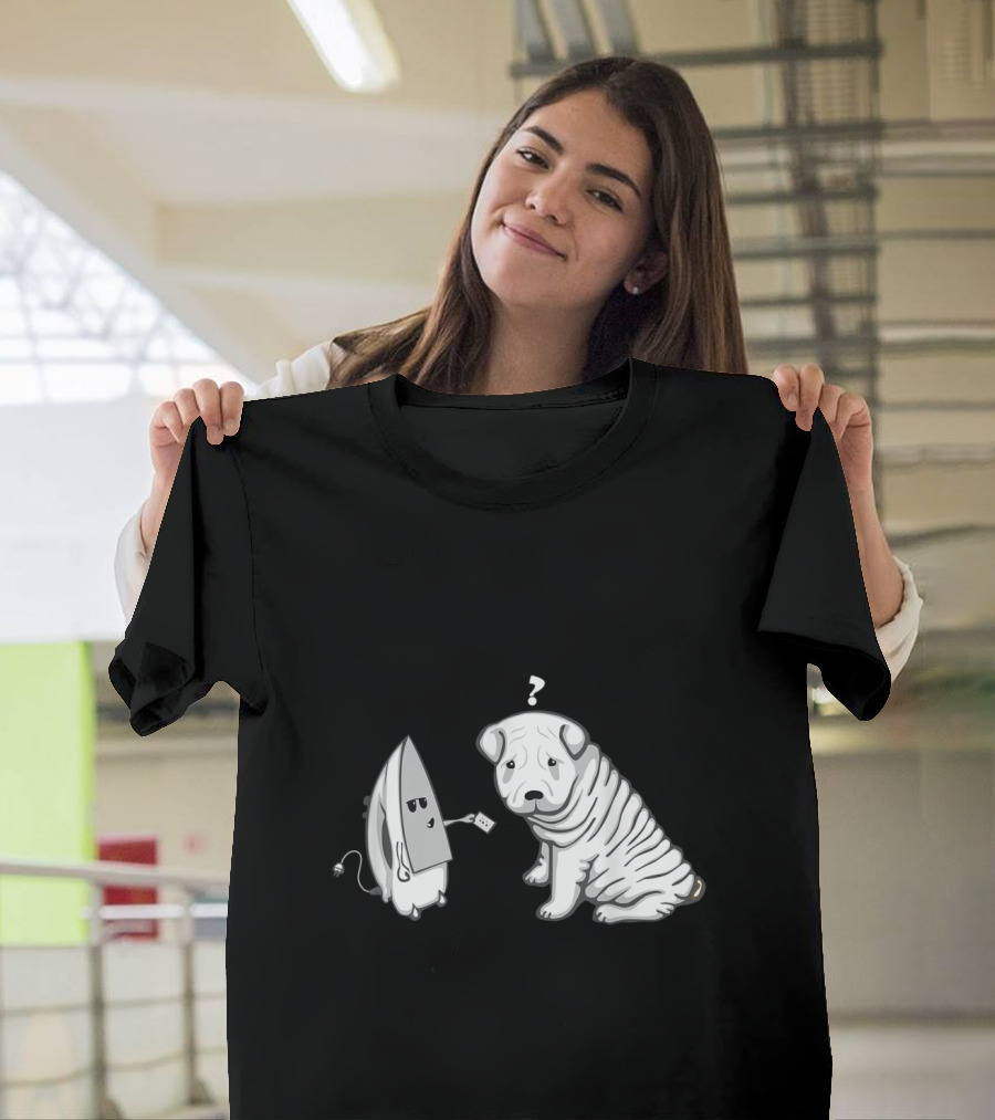 Shar Pei Questioned by Friendly Iron T-Shirt
