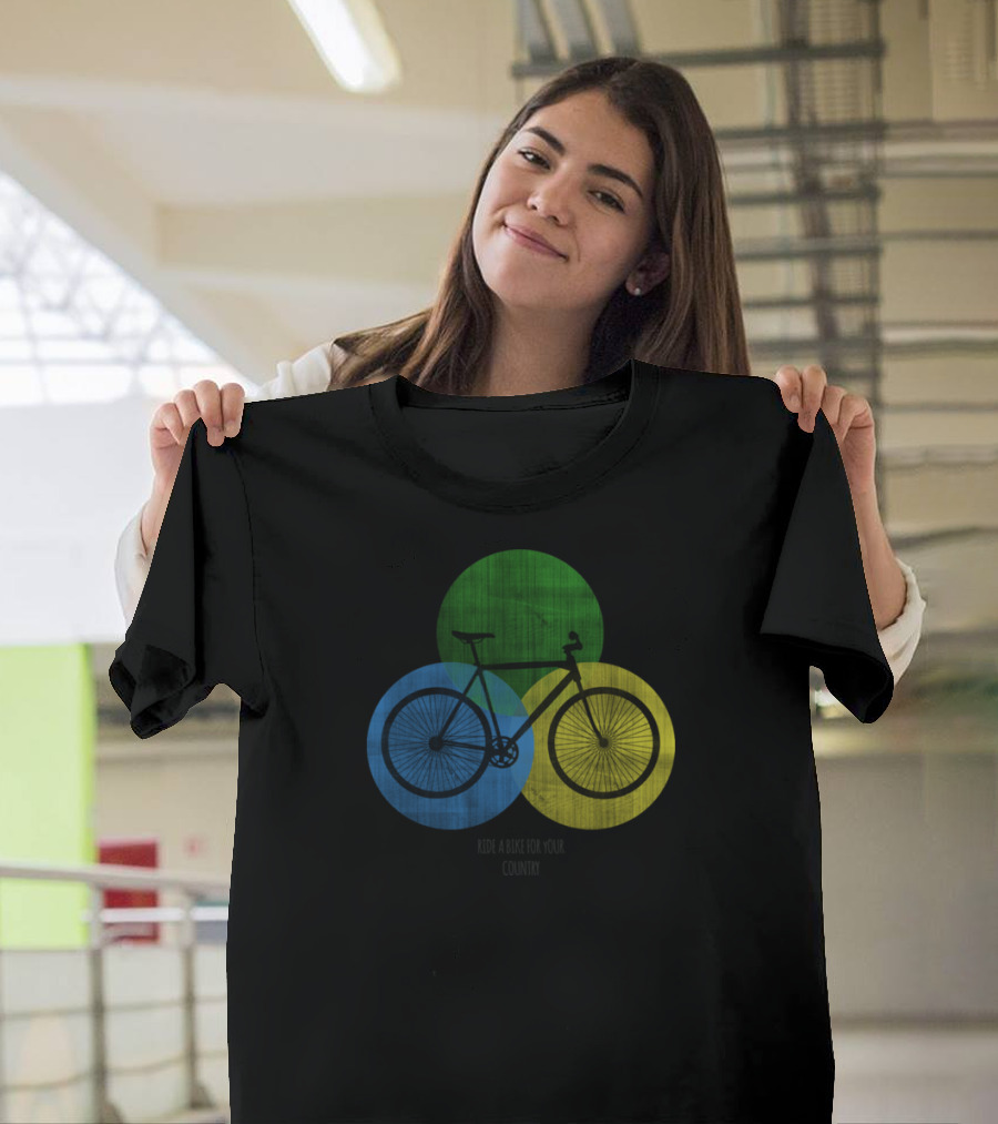 Ride a Bike for Your Country Cycling Circles T-Shirt