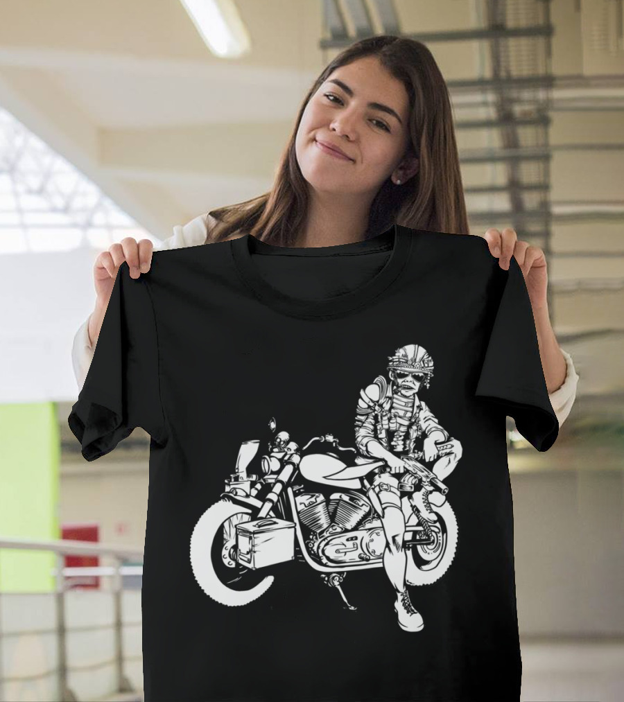 War White Four Riders of the Apocalypse with Biker Soldier T-Shirt