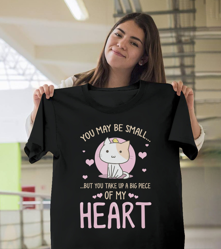 You May Be Small But You Take Up a Big Piece of My Heart Cat Chinchilla Love T-Shirt