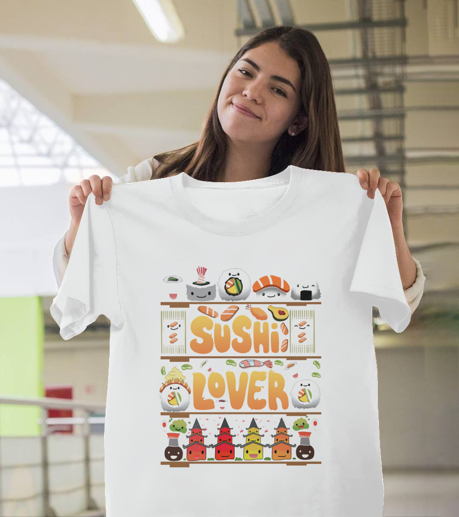 Sushi Lover Cute Kawaii Sushi Characters and Icons T-Shirt