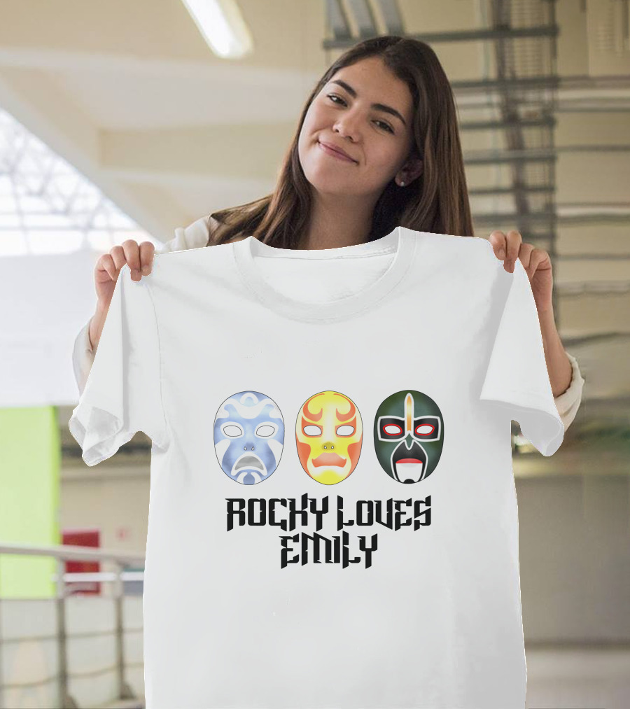 3 Ninjas Rocky Loves Emily Three Tribal Masks T-Shirt