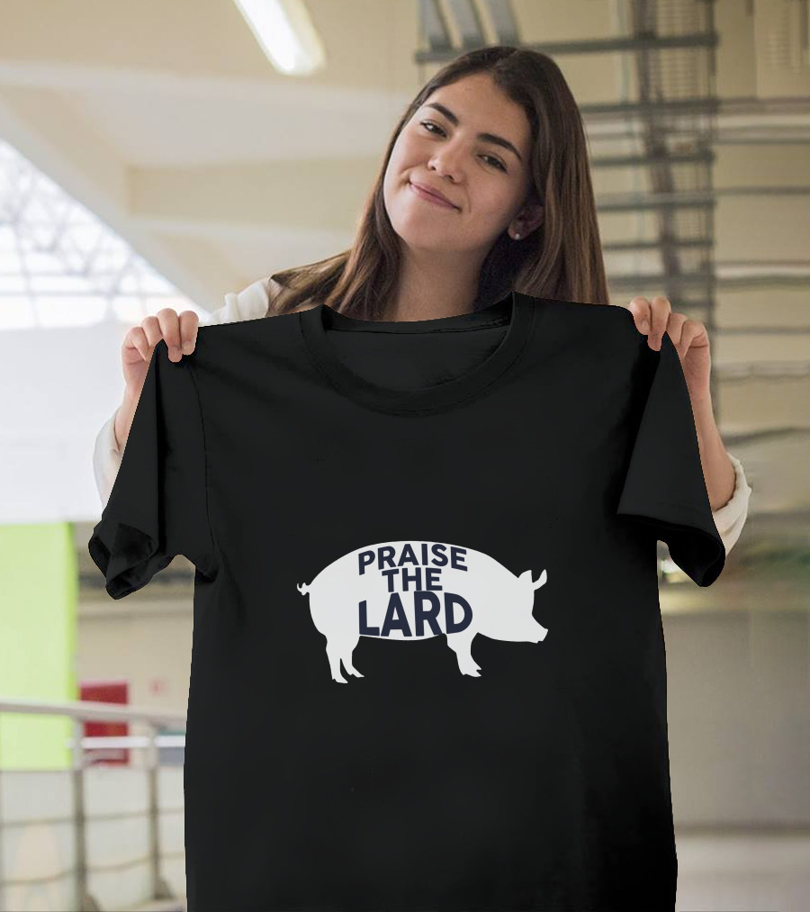 Praise the Lard Pig Silhouette Navy T-Shirt
