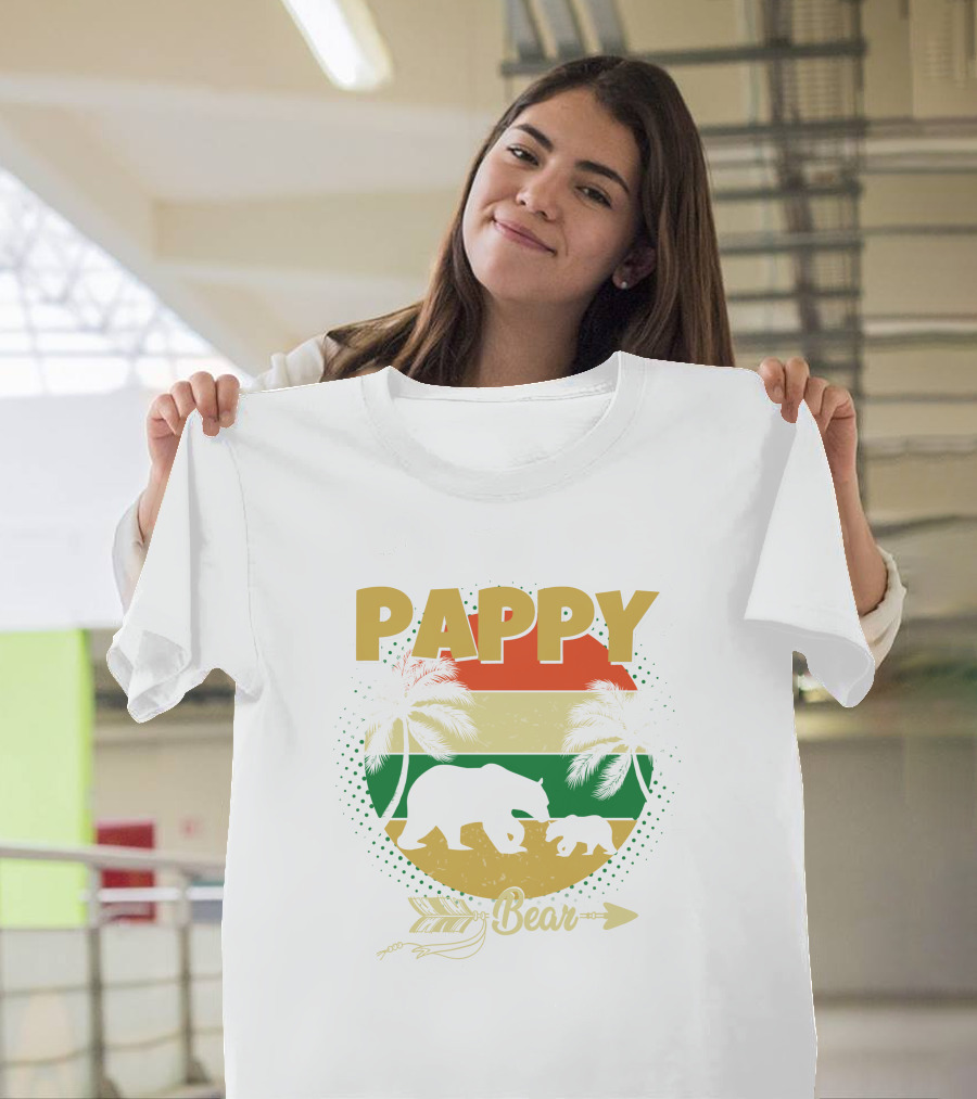 Pappy Bear Perfect Father Grandpa Palms Arrow T-Shirt