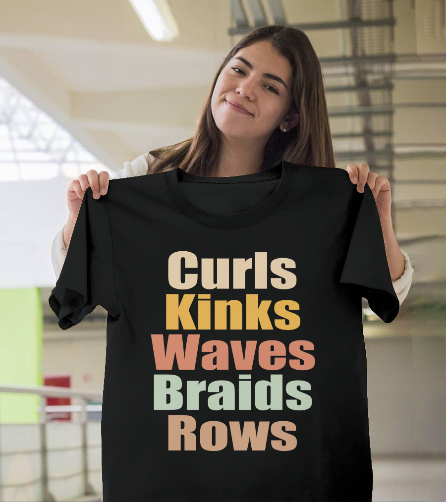 Curls Kinks Waves Braids Rows Black History Month Women's T-Shirt