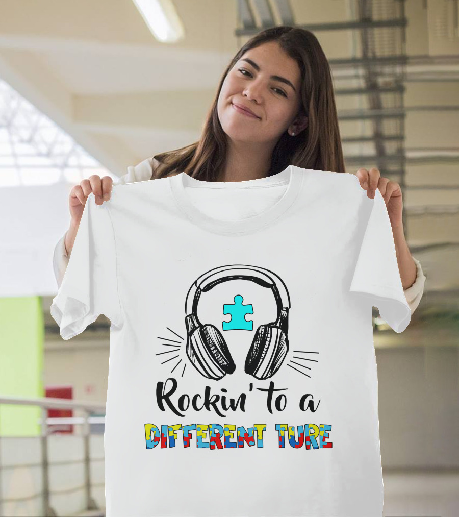 Rockin' to a Different Tune Autism Awareness T-Shirt