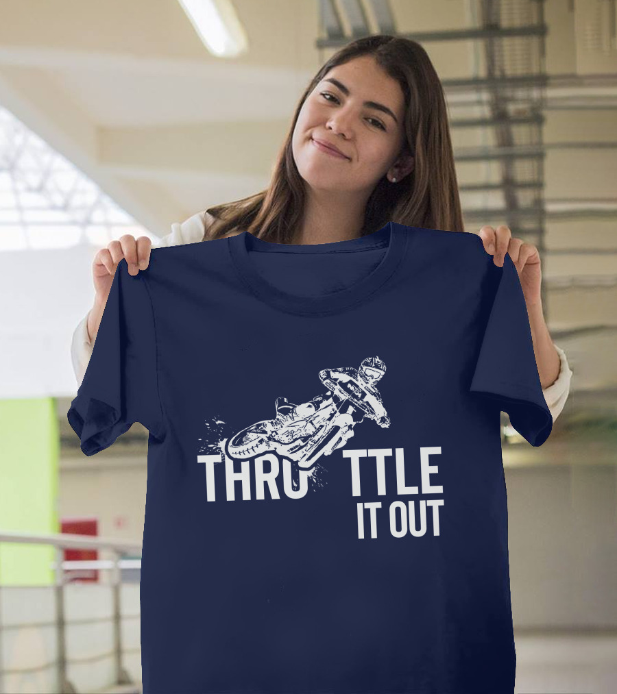 Throttle It Out Motocross Rider Action T-Shirt