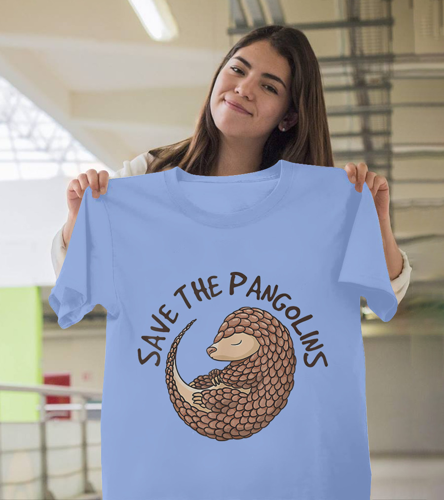 Save The Pangolins Cute Animal Pangolin T-Shirt