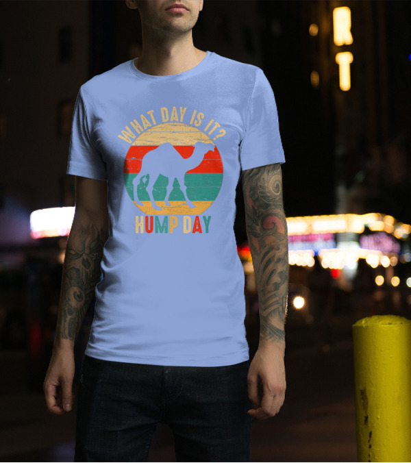 What Day Is It Camel Hump Day Retro Funny T-Shirt