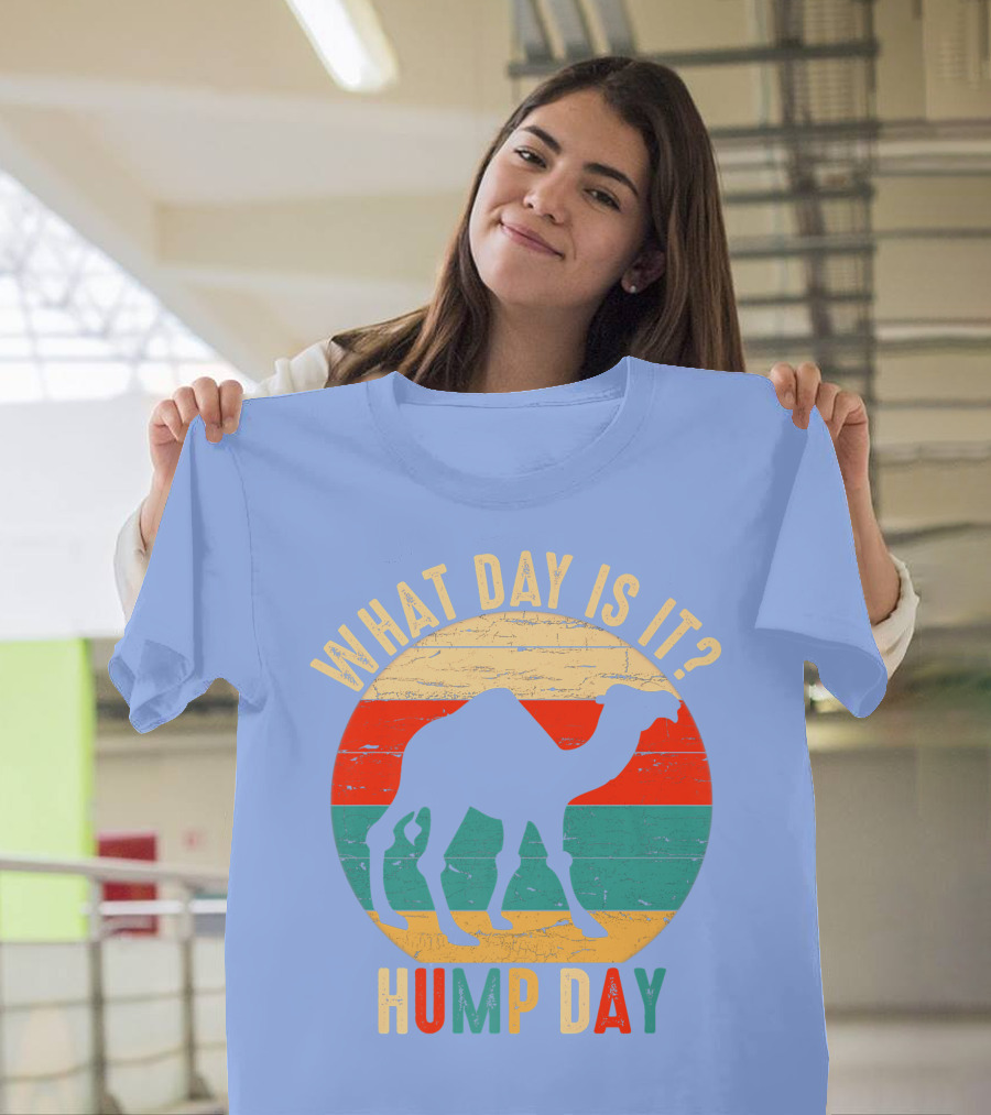 What Day Is It Camel Hump Day Retro Funny T-Shirt