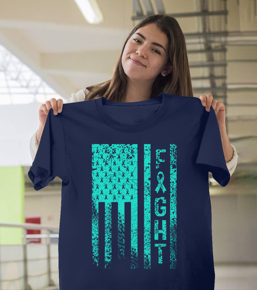 Postural Orthostatic Tachycardia Syndrome POTS Awareness Fight Ribbon Flag T-Shirt