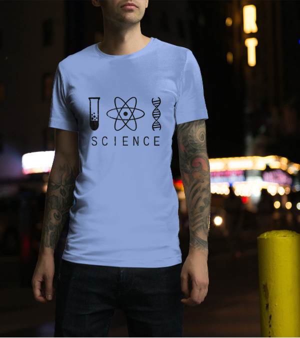 Science Physics Biology Test Tube Atom DNA T-Shirt