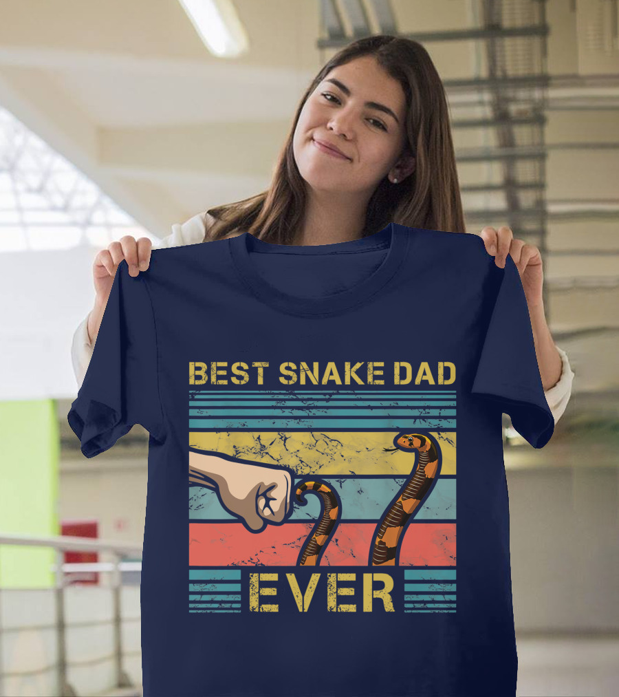 Best Snake Dad Ever Funny Snake Enthusiast Father's Day T-Shirt