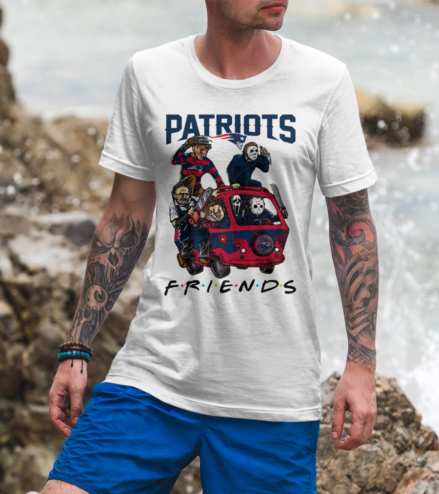 Patriots Friends Halloween Horror Icons In New England Team Van T-Shirt