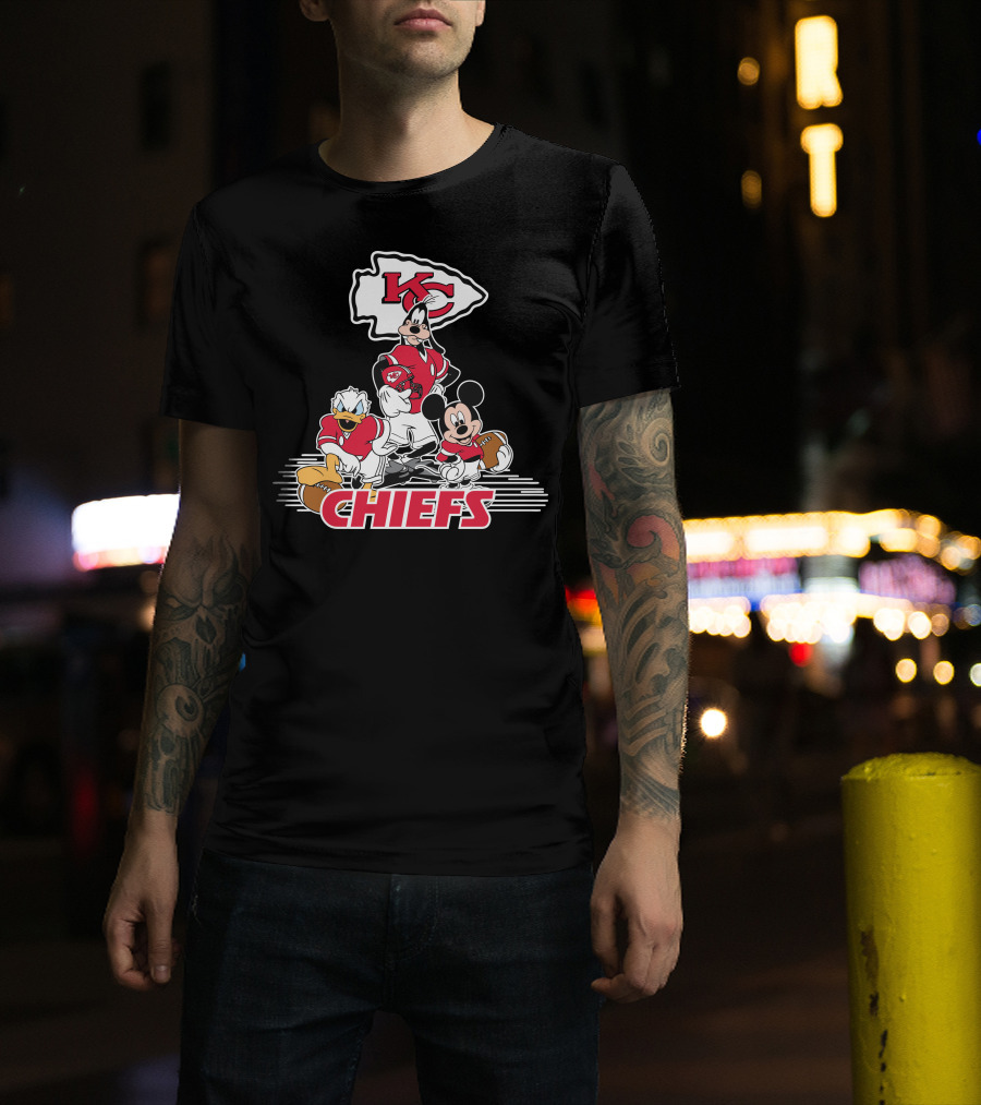 Mickey Donald Goofy Kansas City Chiefs Football Players Chiefs T-Shirt