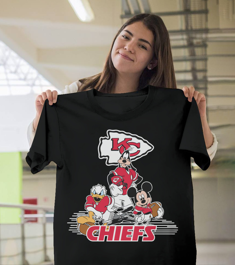 Mickey Donald Goofy Kansas City Chiefs Football Players Chiefs T-Shirt
