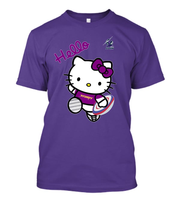 Melbourne Storm Hello Kitty Rugby T-Shirt