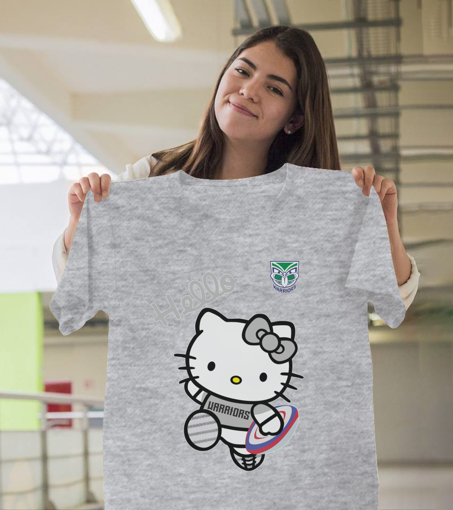 New Zealand Warriors Hello Kitty Rugby Collaboration NRL1009 T-Shirt