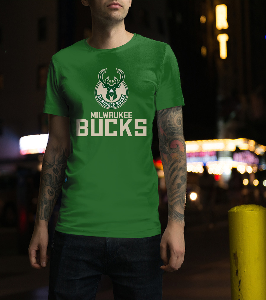 Milwaukee Bucks NBA Logo Green P504HN65261 T-Shirt