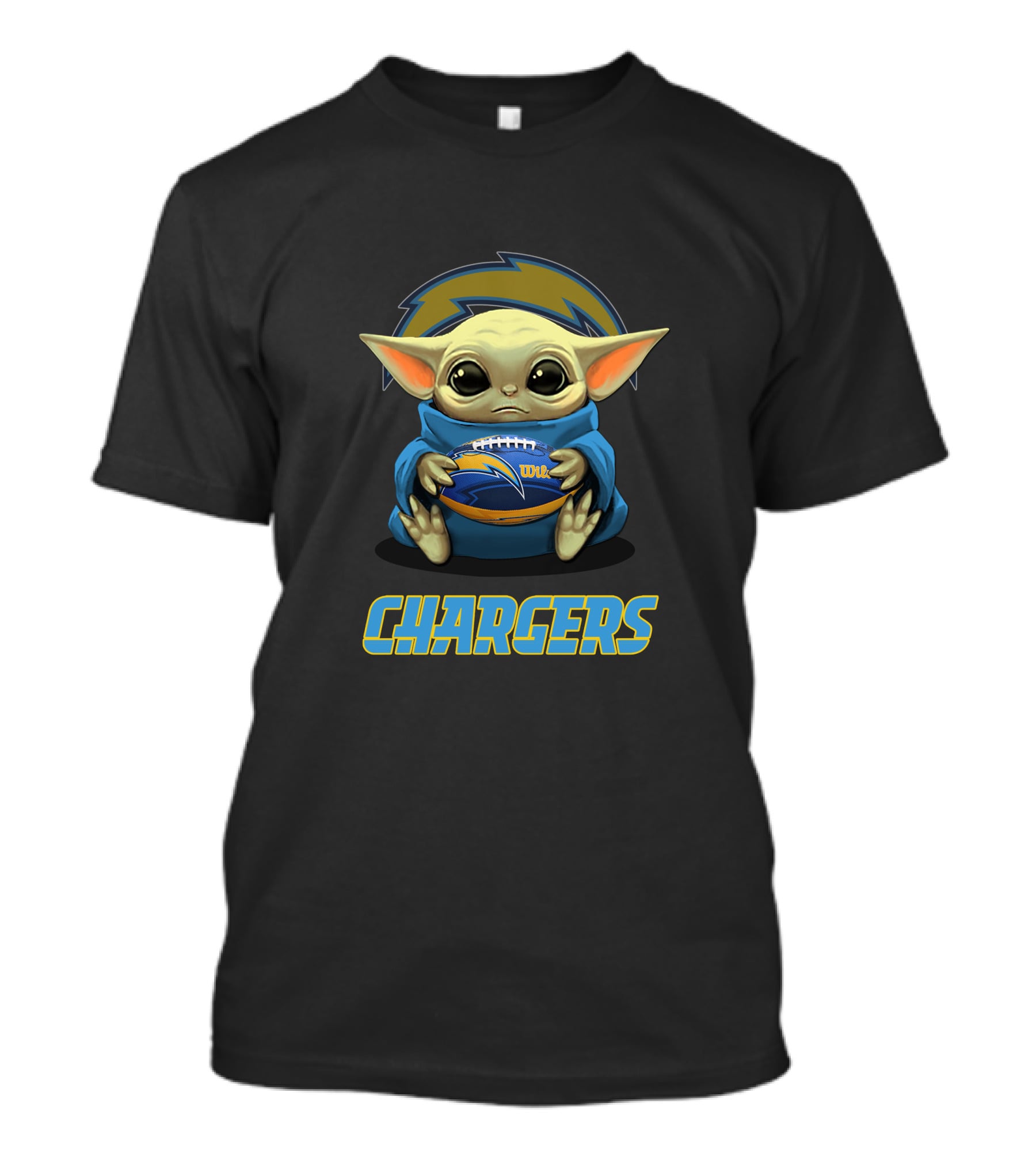 Los Angeles Chargers Baby Yoda Football Fan T-Shirt